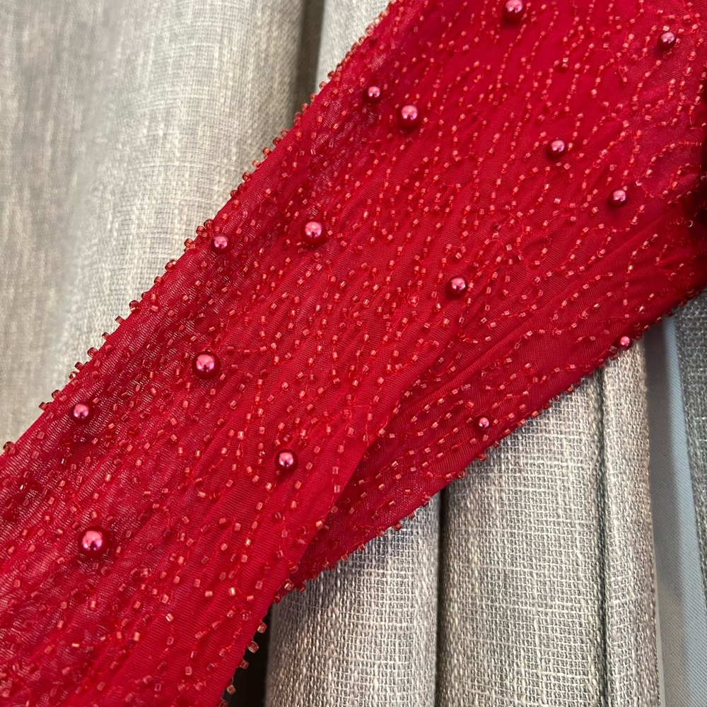 Oh Polly Red Long Sleeve Dress - Picture 6 of 8